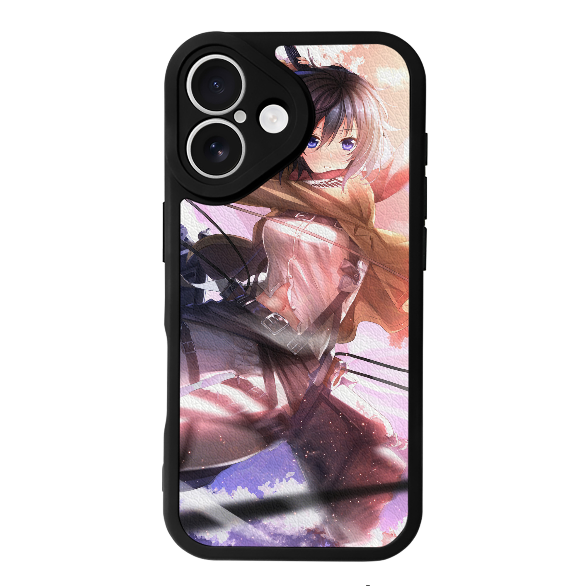 （画像用） 進撃の巨人 Attack on Titan 【iPhone 16シリーズ対応】シリコンスマホケース（レザー調） 材質：シリコン